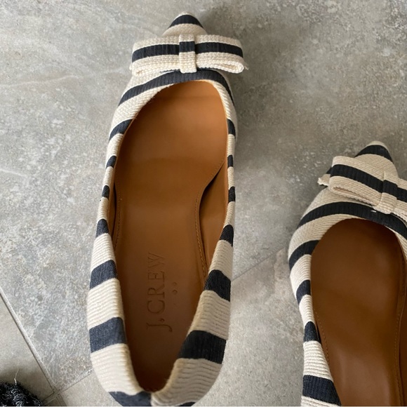 J. Crew Striped Pumps with Bows - Picture 9 of 15